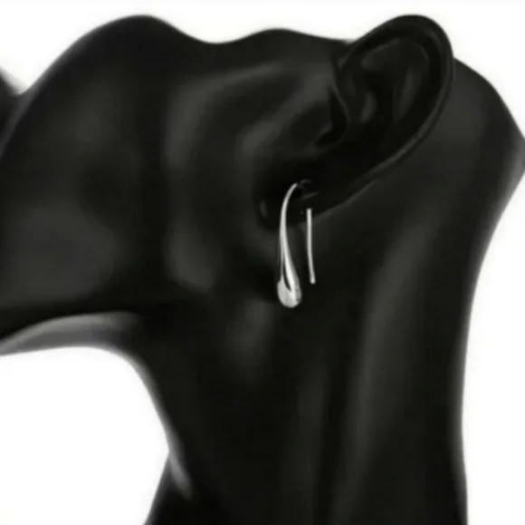 925 Sterling Silver Plated Waterdrop Jewelry Set Bracelet Necklace Earrings - Picture 14 of 14